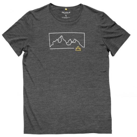 Pánské merino triko Devold Active "Outline" Tee Man anthracite