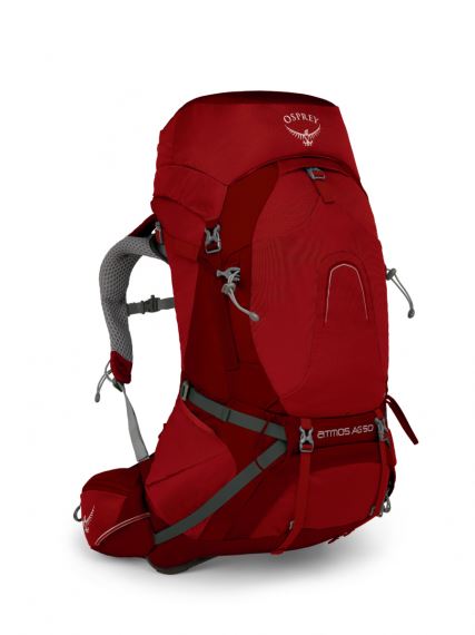 Pánský turistický batoh OSPREY Atmos II AG 50L rigby red