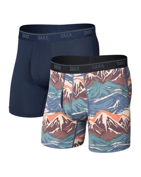 Pánské boxerky SAXX Quest Quick-Dry Mesh (2 Pack) mountain top/maritime