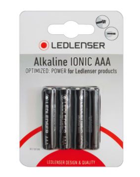 4x AAA alkalické baterie LedLenser