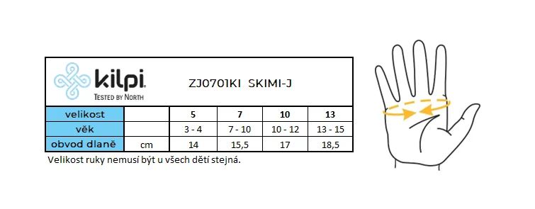 Dětské rukavice Kilpi SKIMI-J zelená (1)