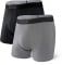 Pánské boxerky SAXX Quest Boxer Brief Fly 2PK black/dk charcoal II