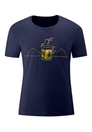 Pánské tričko s krátkým rukávem a potiskem Maier Sports Coffee Break night sky melange (1)