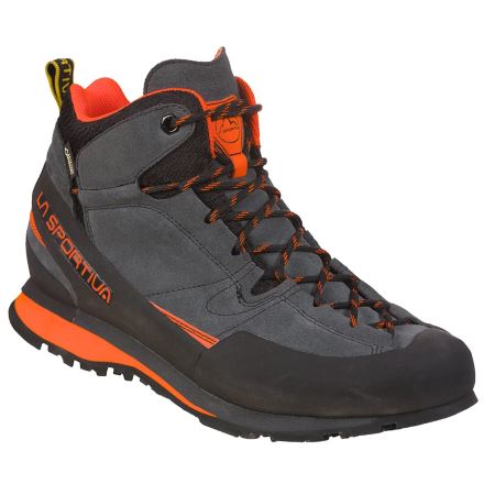 Pánská kotníková bota La Sportiva Boulder X Mid GTX carbon/flame