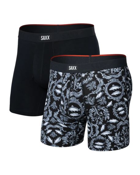 Pánské boxerky SAXX Vibe Xtra Soft Comfort (2 Pack) backsplash/black