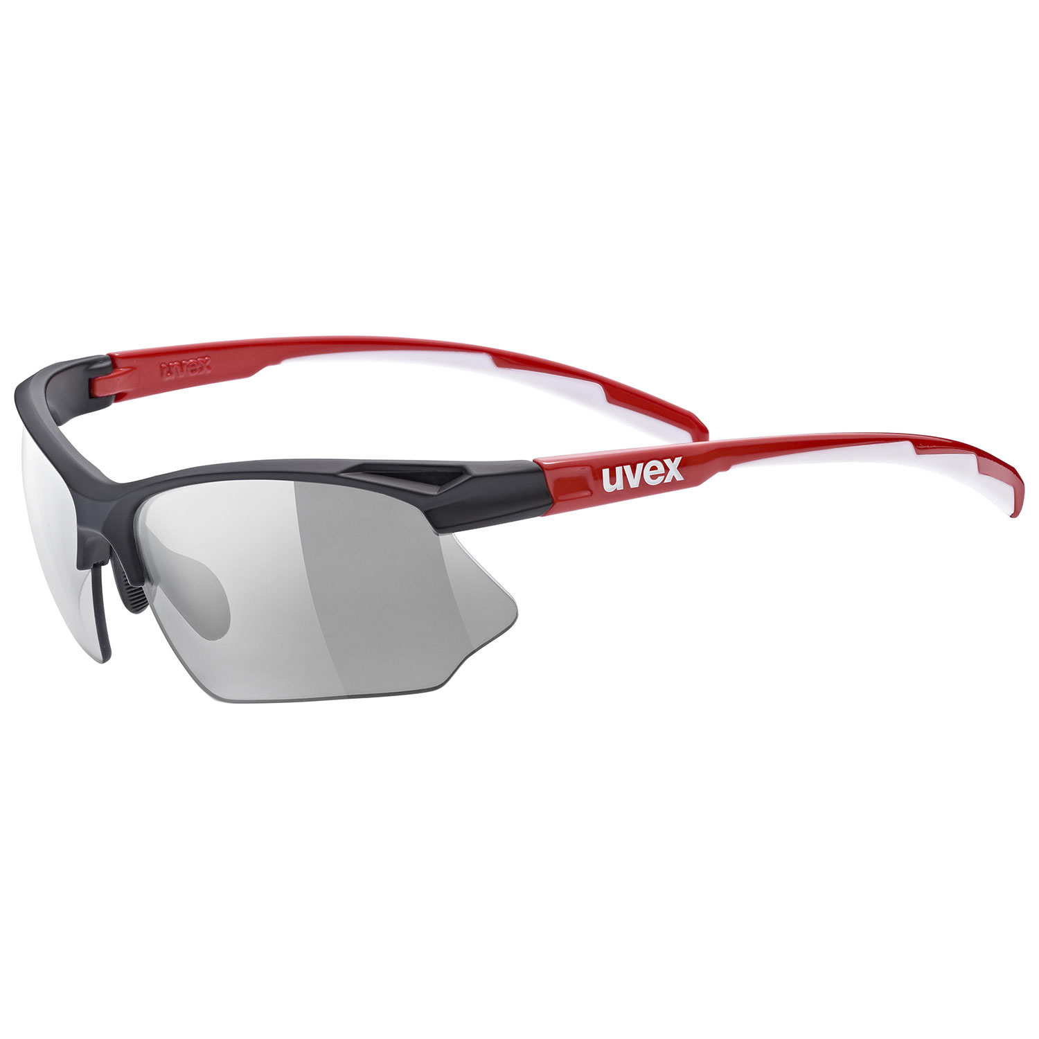Brýle Uvex Sportstyle 802 Vario, Black Red White/Smoke (2301)