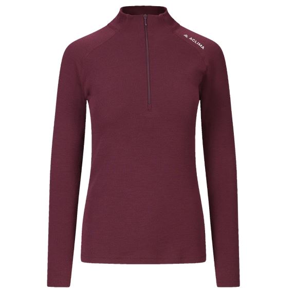Dámské tričko Aclima WarmWool Mock Neck Shirt fig