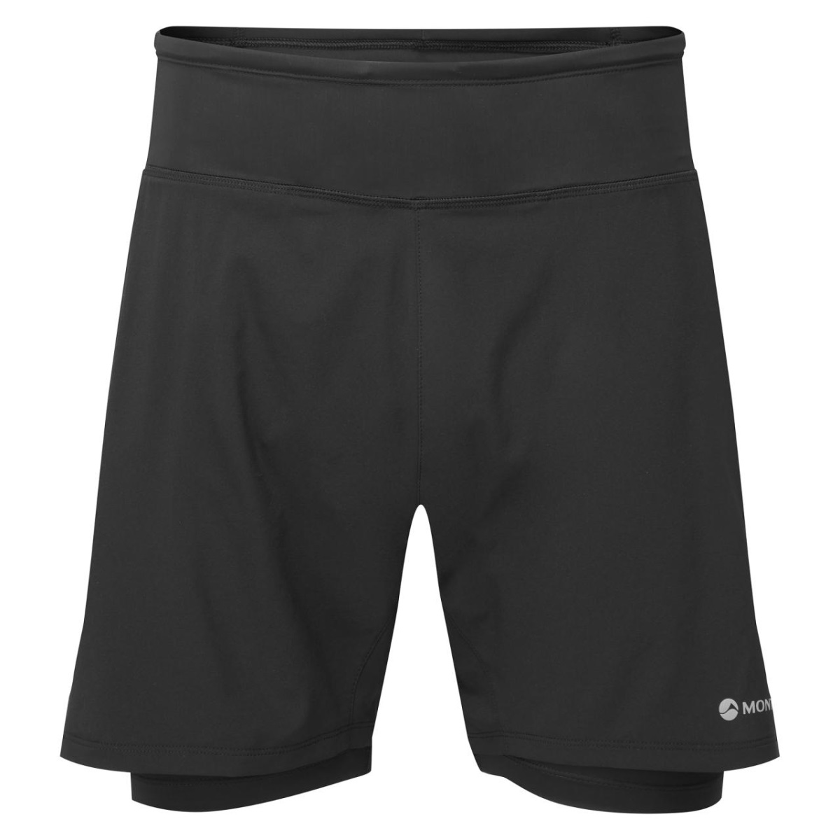 Pánské běžecké kraťasy Montane Slipstream Twin Skin Shorts- Black-L
