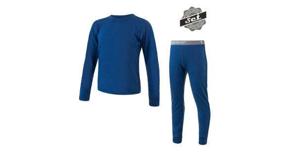 Dětský merino set Sensor Merino Air triko + spodky tm. modrá