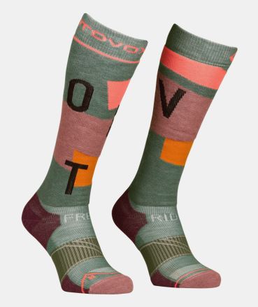 Dámské lyžařské ponožky Ortovox Free Ride Long Socks Cozy wild herbs