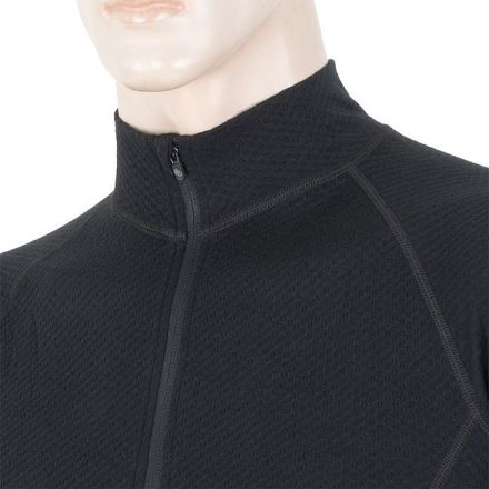 Pánské funkční tričko s dlouhým rukávem a zipem SENSOR Merino DF černá (1)