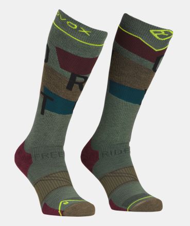 Pánské lyžařské ponožky Ortovox Free Ride Long Socks Cozy wild herbs