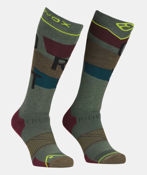 Pánské lyžařské ponožky Ortovox Free Ride Long Socks Cozy wild herbs
