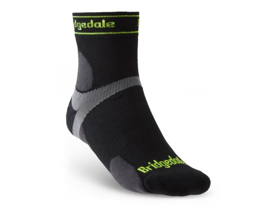 Pánské běžecké ponožky Bridgedale Trail Run UL T2 MS 3/4 Crew black
