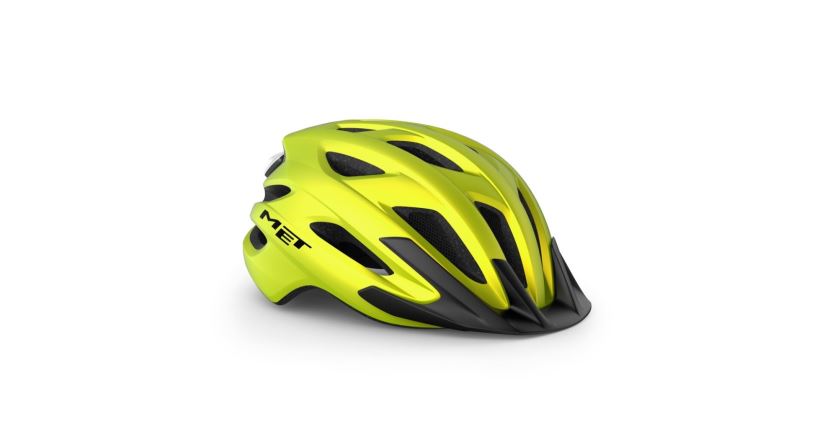 Cyklistická přilba MET Crossover MIPS lime žlutá METalická
