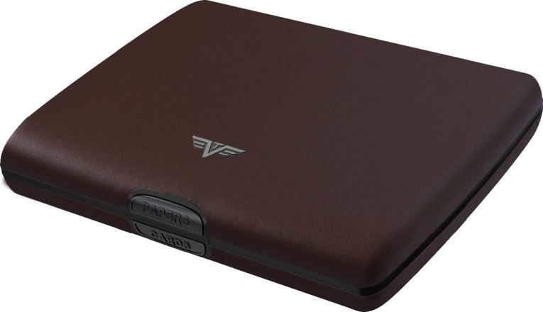 Peněženka Papers &amp; Cards RAY - leather Nappa Brown