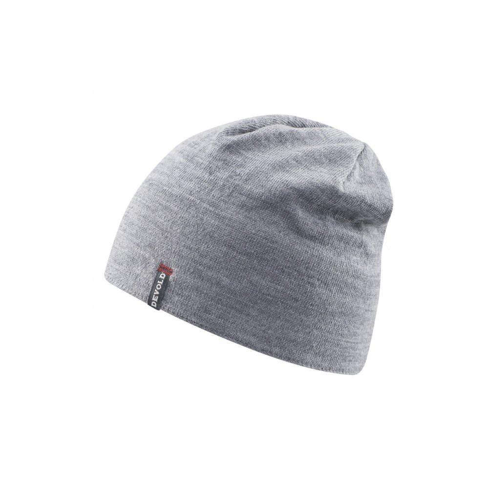 Vlněná čepice Devold Friends merino Beanie Grey melange