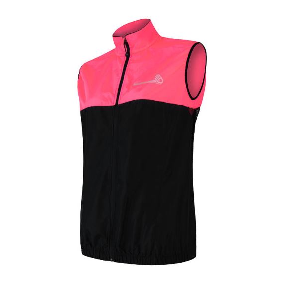 Dámská sportovní vesta SENSOR Neon černá/reflex růžová
