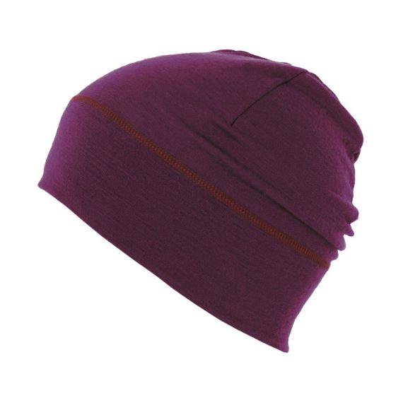 Vlněná čepice MATT 5805 Light Merino Wool Beanie Aubergine