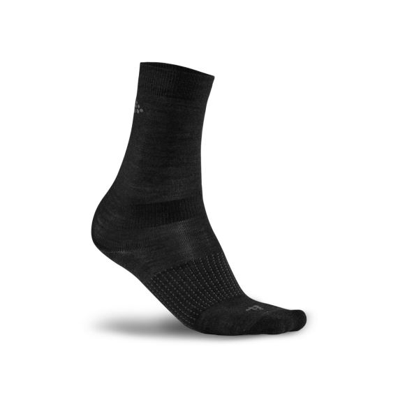 Středně teplé vyšší ponožky CRAFT Wool Liner Warm 2-pack černá
