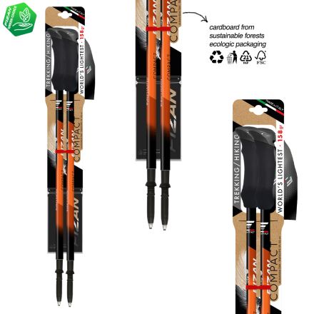 Trekové hole Fizan Compact orange blue (2)