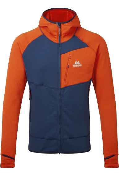 Pánská fleecová mikina MOUNTAIN EQUIPMENT Eclipse Hooded Jacket Medieval/Cardinal