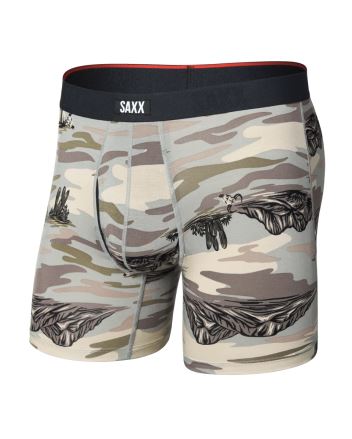Pánské boxerky SAXX Vibe Xtra Soft Comfort Boxer Brief scenic desert-neutral grey