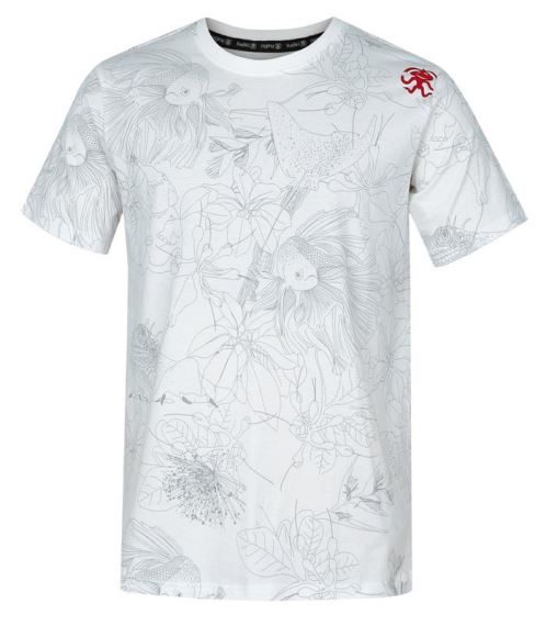 Pánské volnočasové tričko s potiskem Rafiki Slack Print bright white