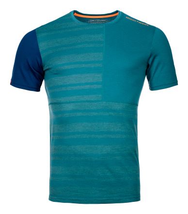 Pánské funkční triko ORTOVOX 185 Rock'n'Wool Short Pacific green