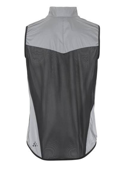 Cyklistická vesta Craft ADV Essence Lumen Wind šedá