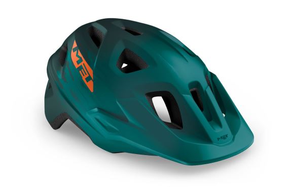 Cyklistická helma MET Echo alpine zelená/oranžová