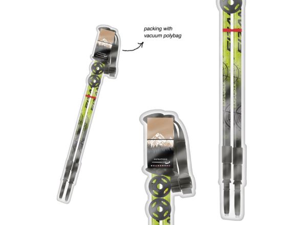 Trekové hole Fizan Explorer lime/grey (2)
