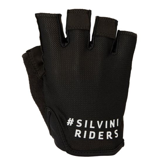 Unisex cyklistické rukavice Silvini Varena black-cloud