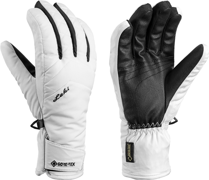 Dámské lyžařské rukavice Leki Sveia GTX Lady white-black 7.5