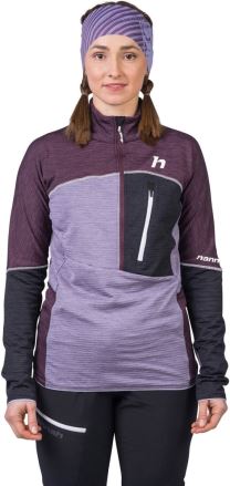 Dámská mikina Hanna Meda HZ prune purple/lavender gray mel (2)