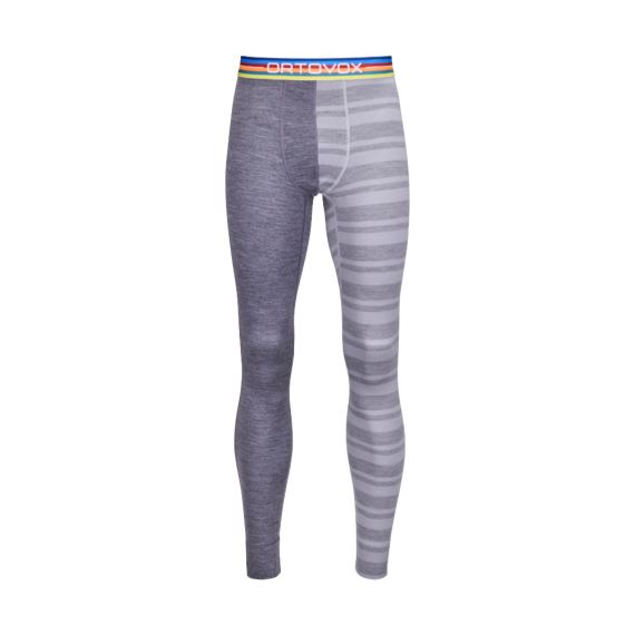 Pánské funkční dlouhé spodky Ortovox 185 Rock'n'Wool Long Pants Grey blend