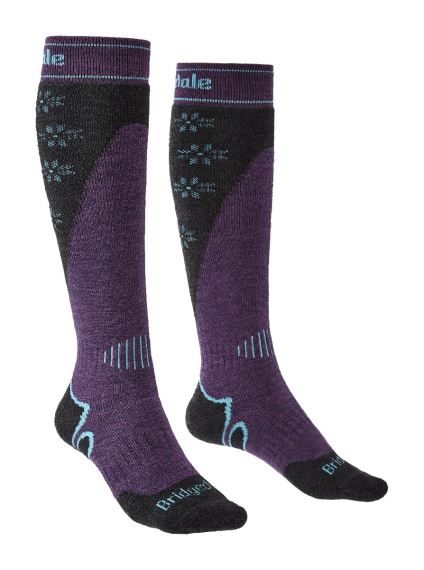 Dámské ponožky Bridgedale Ski Midweight+ dark purple/141