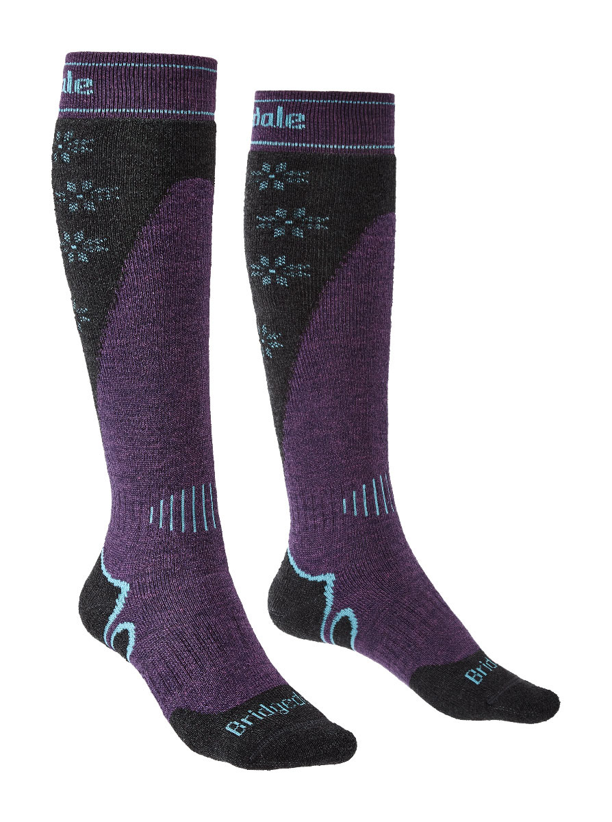 Dámské ponožky Bridgedale Ski Midweight+ dark purple/141 S (3-4,5 UK)