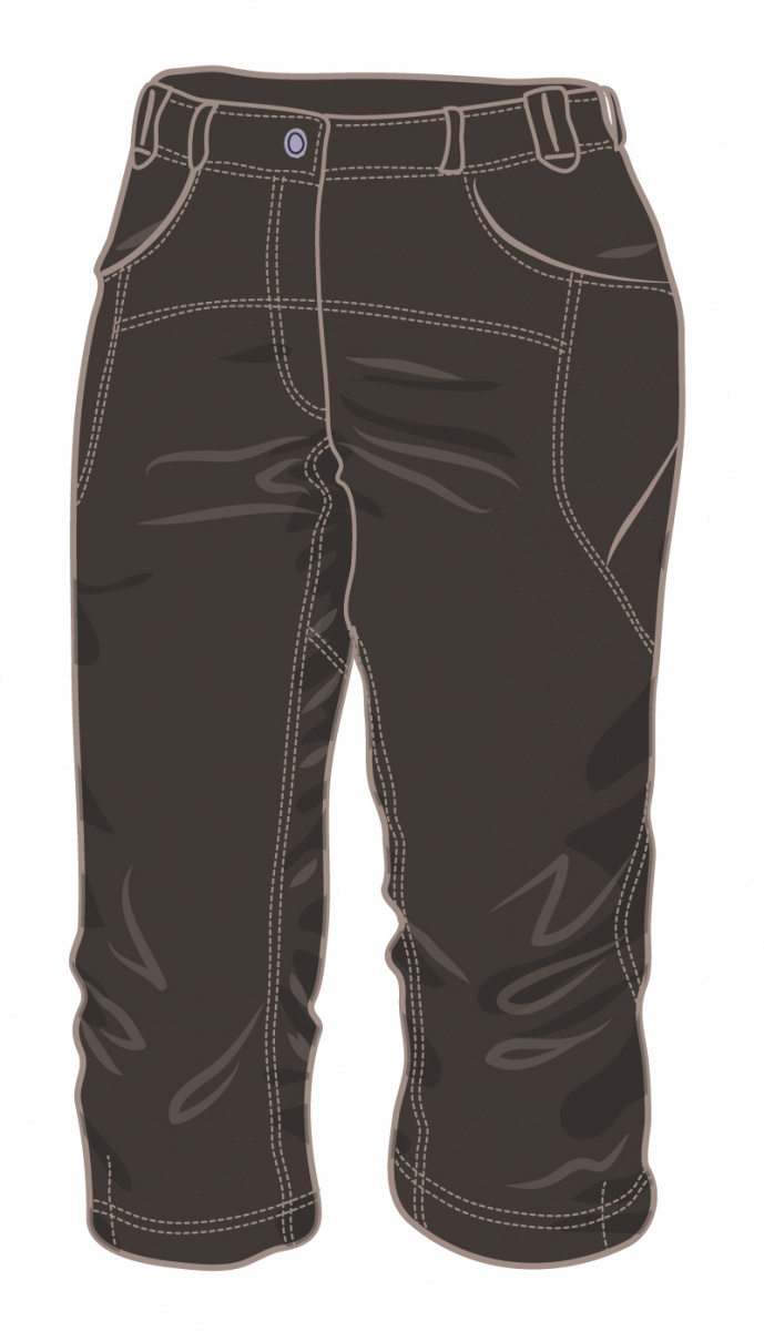 Dámské 3/4 kalhoty Warmpeace Flash Lady black coffee XL